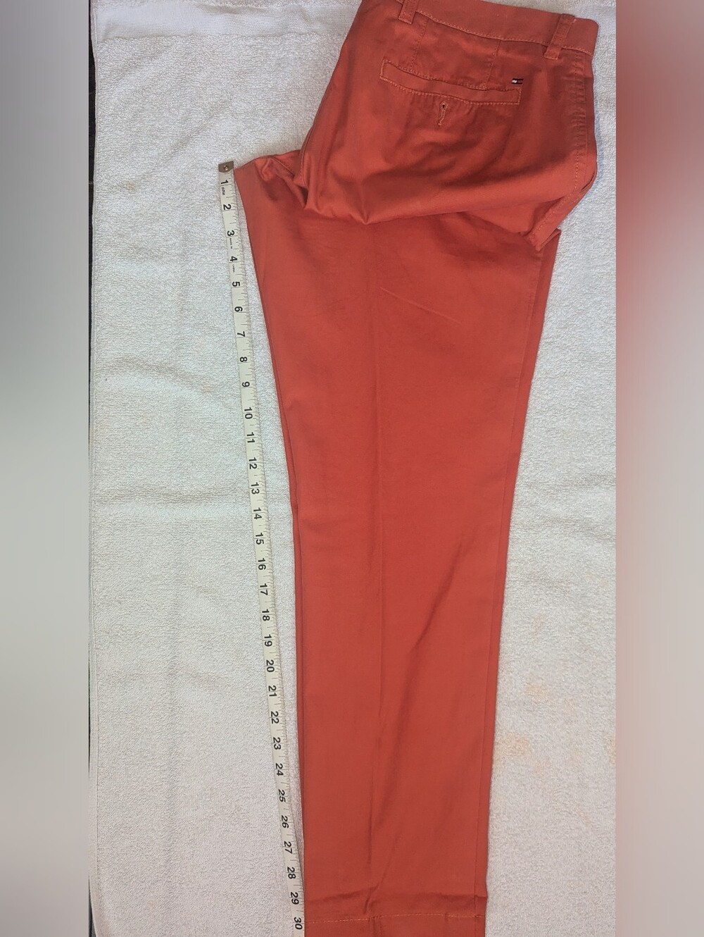 Tommy Hilfiger Men's Coral-Orange Chinos